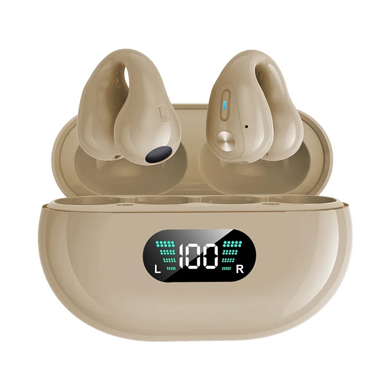 Wireless Bone Conduction Sports Headphones Bluetooth Earclip Earbuds with Touch Control
