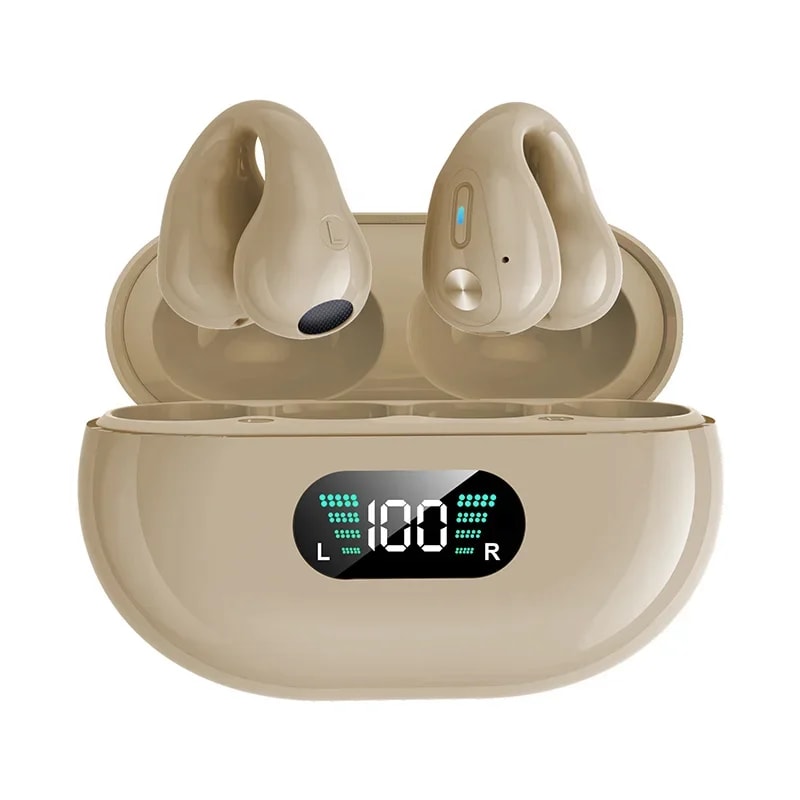 TWS Bone Conduction Wireless Earphones Touch Control LED Sports Earbuds