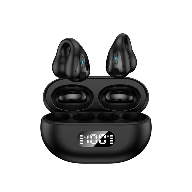 TWS Bone Conduction Wireless Earphones Touch Control LED Sports Earbuds