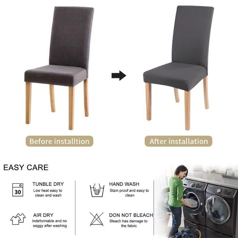 Elastic Spandex Chair Cover Adjustable Slipcover For Dining Events 4