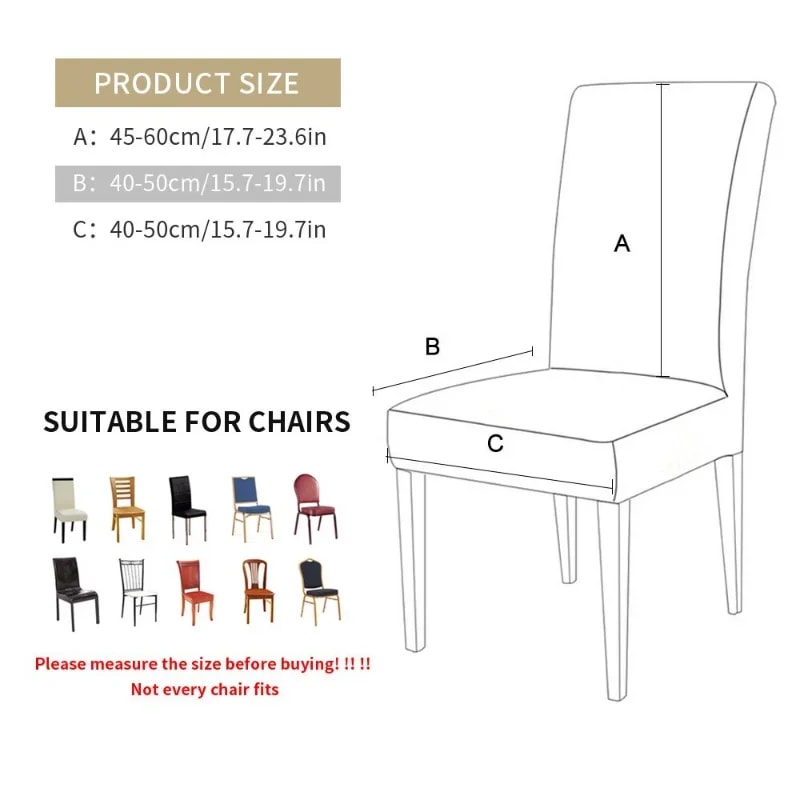 Elastic Spandex Chair Cover Adjustable Slipcover For Dining Events 5