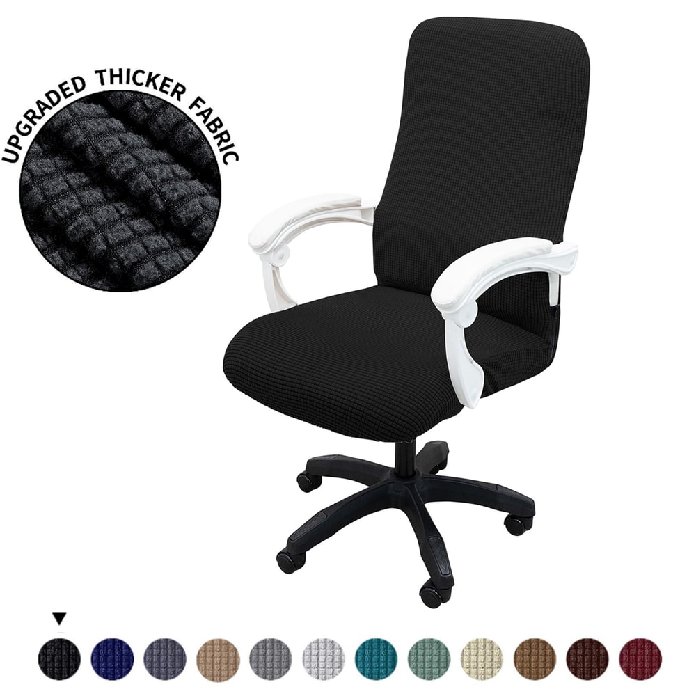 Thick Jacquard Stretch Office Chair Cover Dustproof Pet Scratch Resistant 0