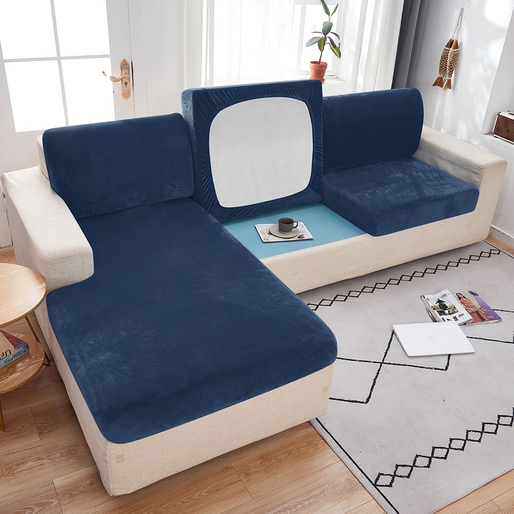 Premium Anti Slip Plush Sofa Cover Elastic Couch Protector for Living Room & Bedroom