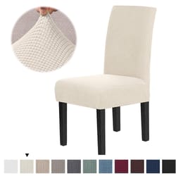 premium stretch dining chair covers textured jacquard slipcovers for protection & style