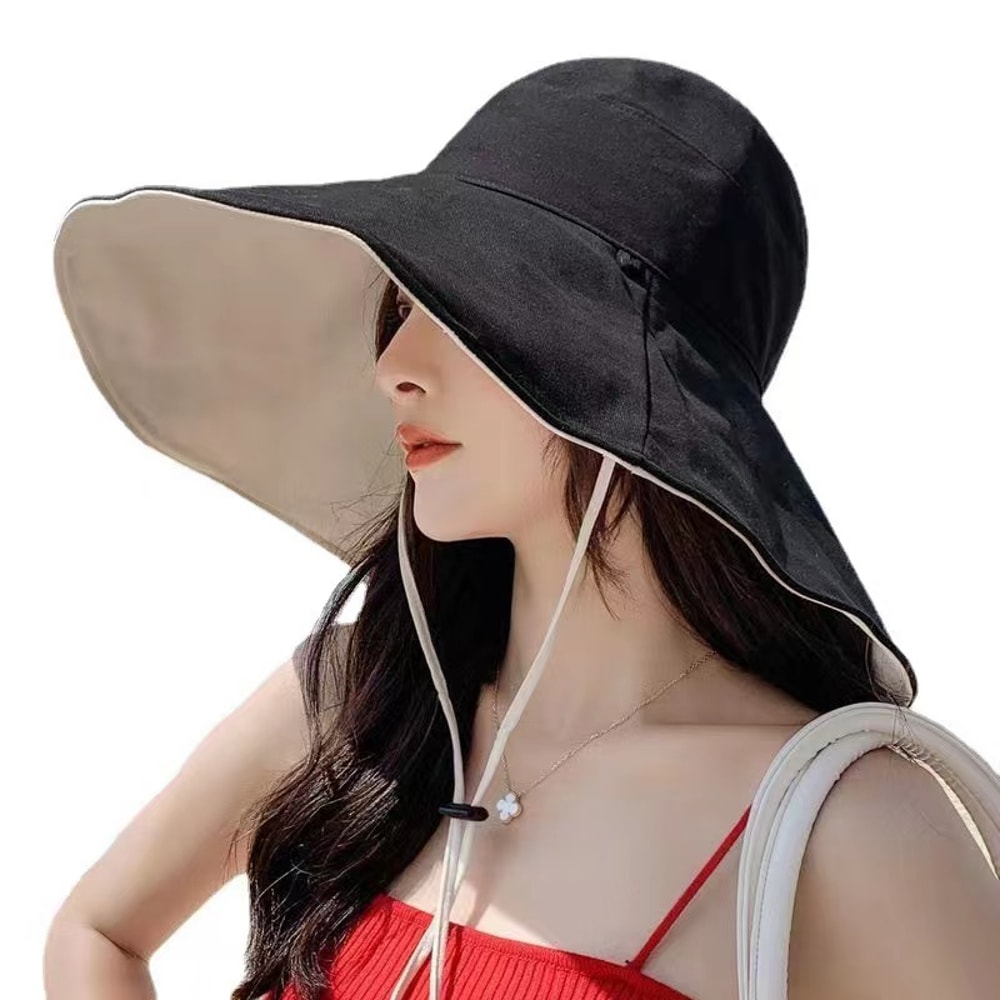 Wide Brim Summer Sun Hat Stylish Beach Sun Protection 2