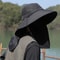 All Day Outdoor UV Protection Fishing Hiking Wide Brim Sun Hat With Neck Flap 3