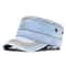 Denim Military Flat Top Cap Big Head Sun Protection Casual Baseball Hat 7