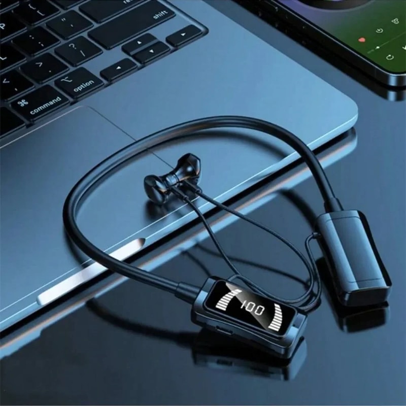 Wireless Sports Neckband Earbuds with Noise Cancelling Bluetooth