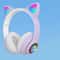Cute Cat Wireless Headphones with RGB LED Glow and Microphone