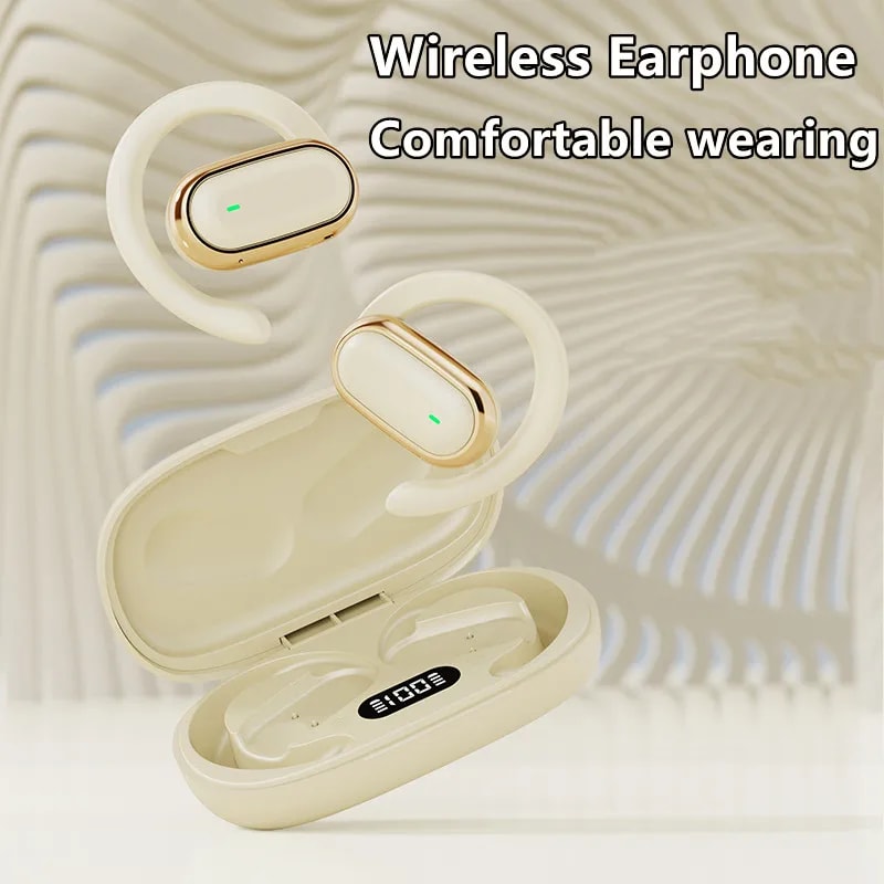 Pulse Audio Open Ear Bluetooth Headphones with LED Digital Display