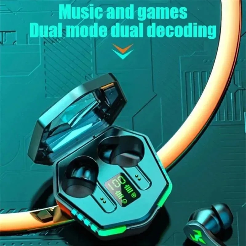 TWS Wireless Bluetooth Earbuds Low Latency Gaming In Ear Earphones with Charging Case for Smartphones