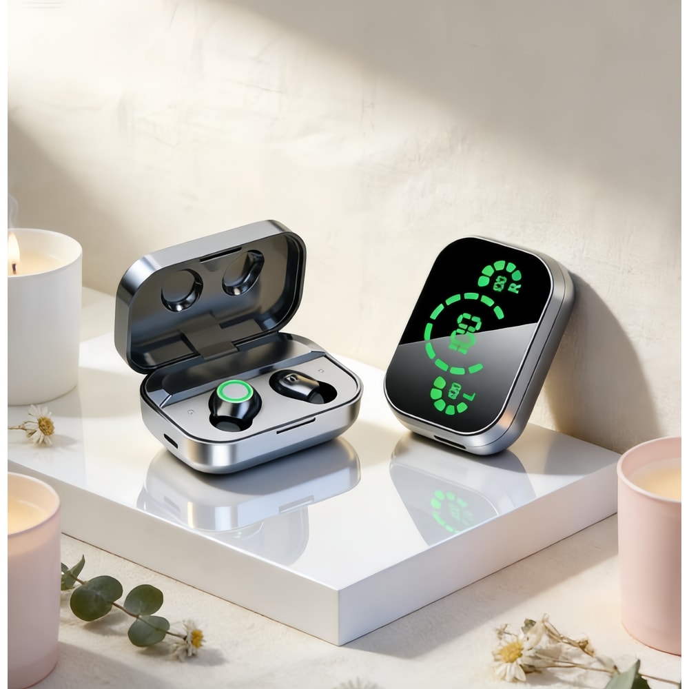EliteSound Pro Wireless Bluetooth Headset with Mic and LED Charger Box