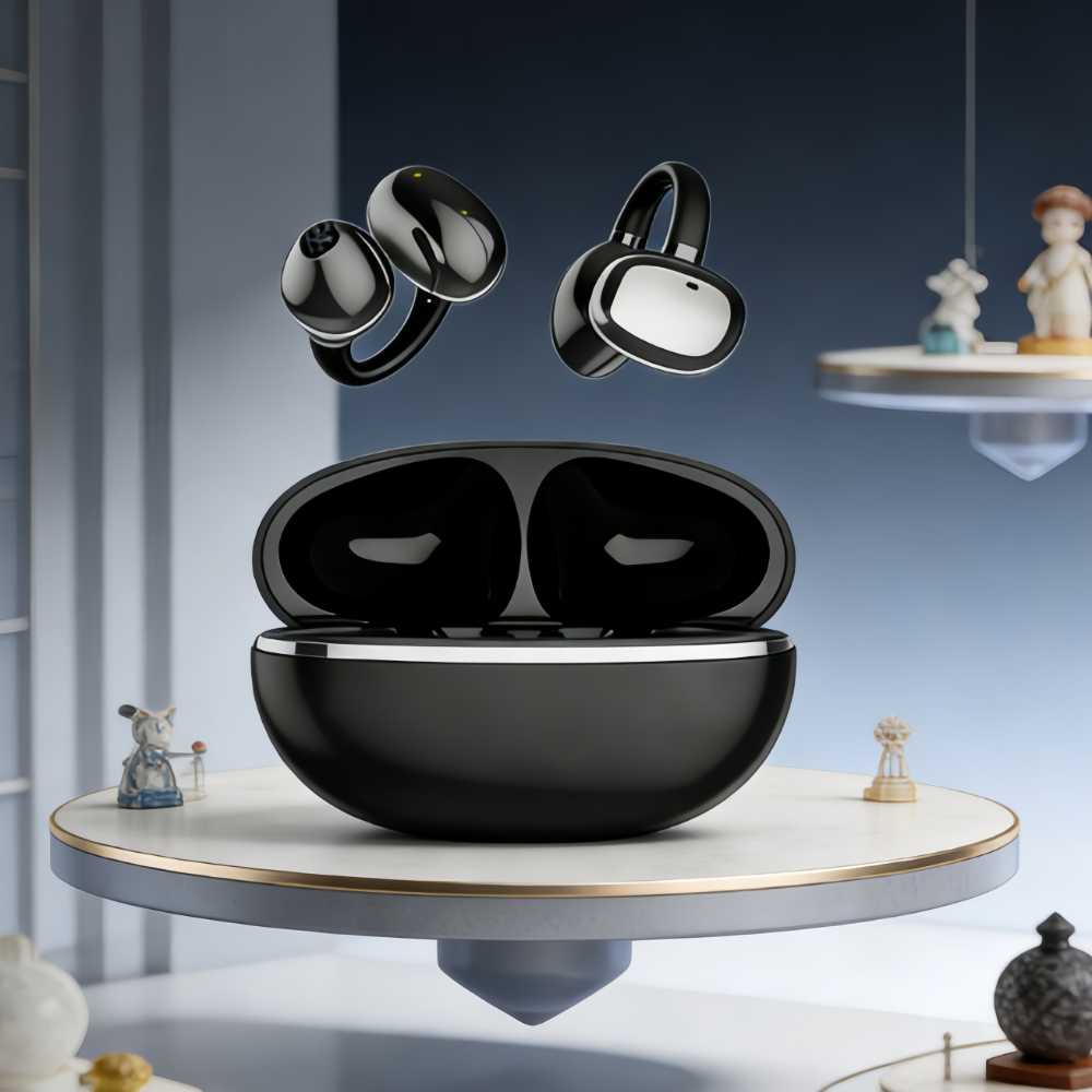 Open Ear Clip Bluetooth Earphones with ENC Noise Cancelling