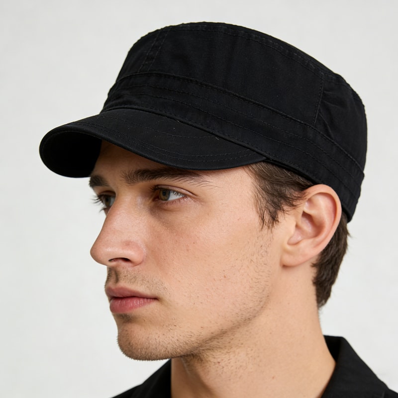 Vintage Washed Cotton Military Cap Unisex Casual Army Hat with Adjustable Fit