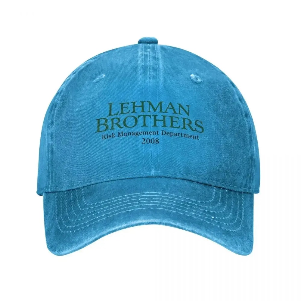 Lehman Brothers Finance Meme Hat Distressed Retro Wall Street Humor Trucker Cap 0