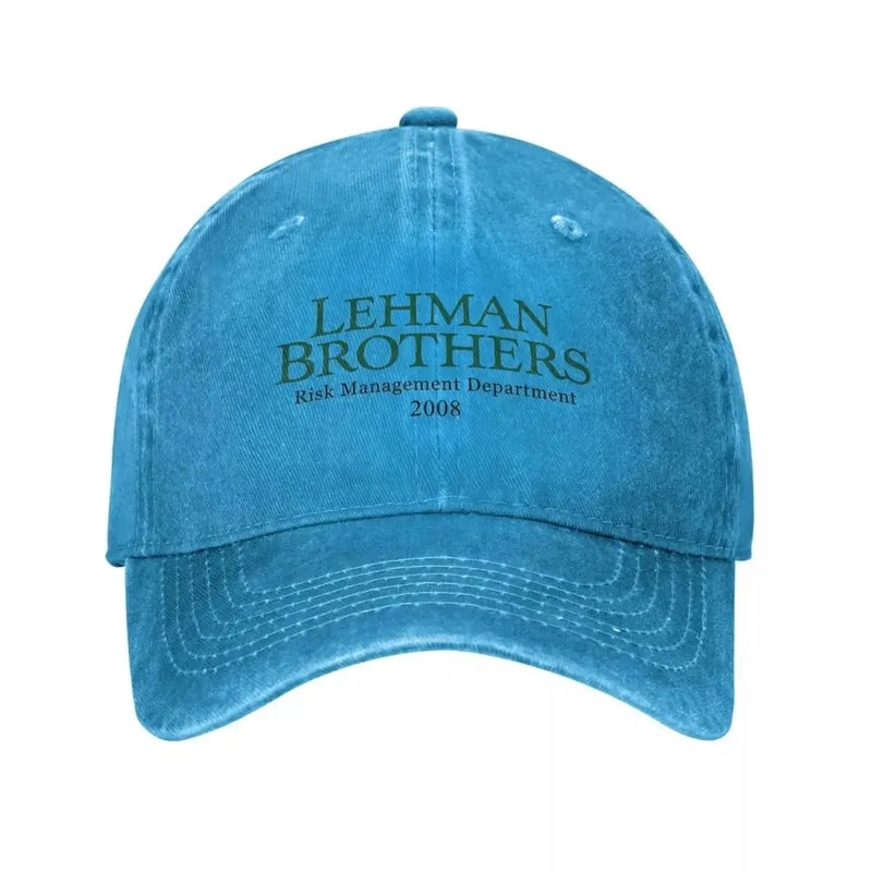 Lehman Brothers Finance Meme Hat Distressed Retro Wall Street Humor Trucker Cap 0