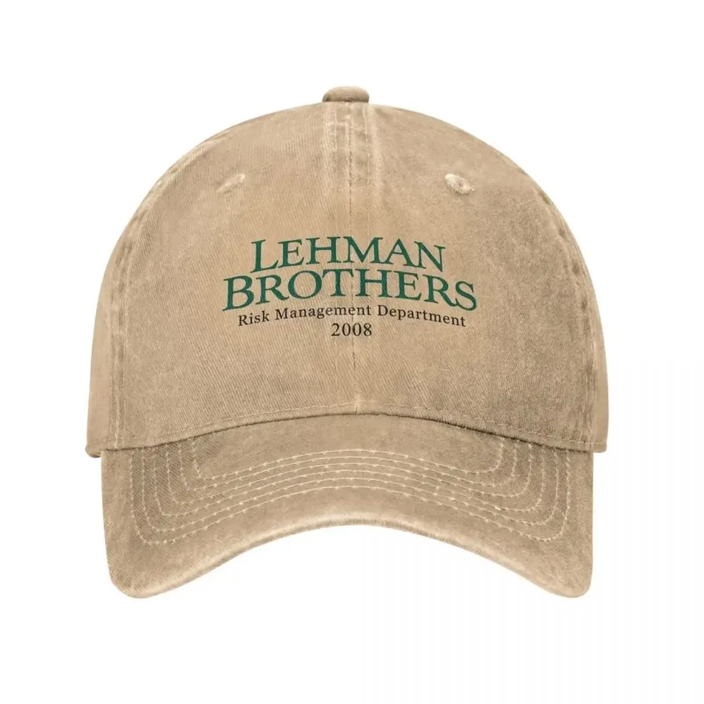 Lehman Brothers Finance Meme Hat Distressed Retro Wall Street Humor Trucker Cap 2