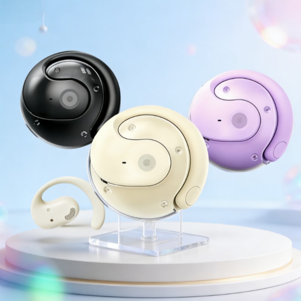Open Ear Wireless Bluetooth Earbuds HiFi Stereo Sound Sports Headphones with Smart HD Call for Smartphone