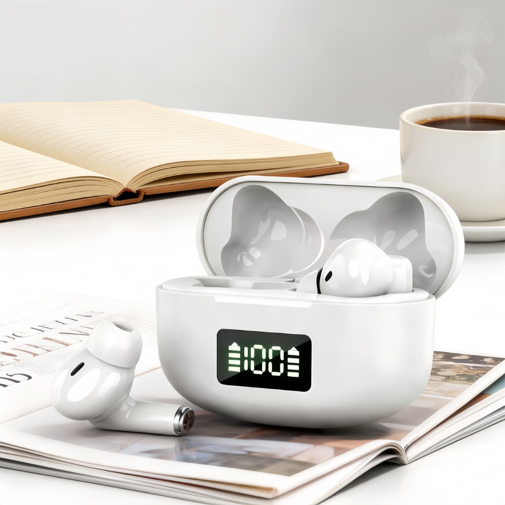 ApexSound TWS Bluetooth Earbuds Wireless Sports Headphones with Noise Canceling Mic