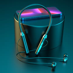 magnetic bluetooth wireless neckband earphones with mic