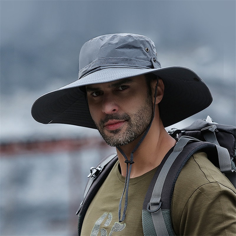 Wide Brim Mesh Cowboy Sun Hat For Fishing Hiking And Beach 7