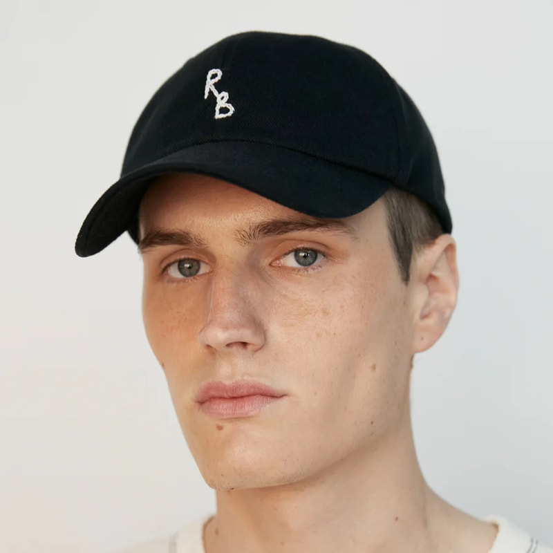 Hand Dyed Monogram Cotton Baseball Cap With Embroidered Initial 1