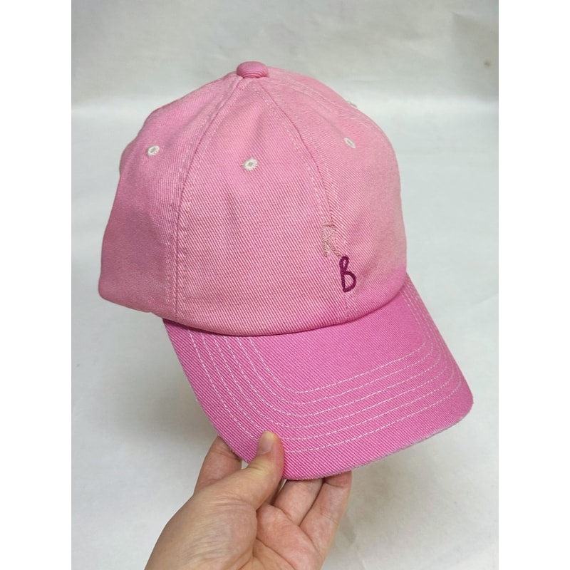Hand Dyed Monogram Cotton Baseball Cap With Embroidered Initial 2