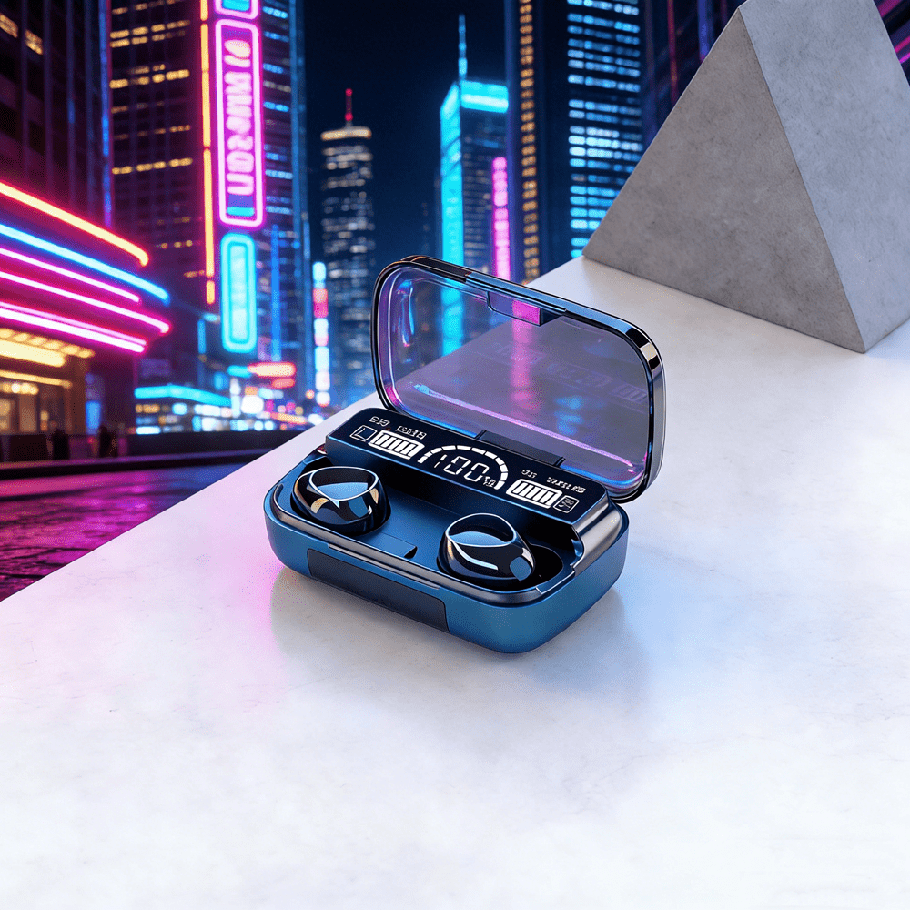 Wireless Bluetooth Earbuds with Smart LED Power Display and HiFi Stereo