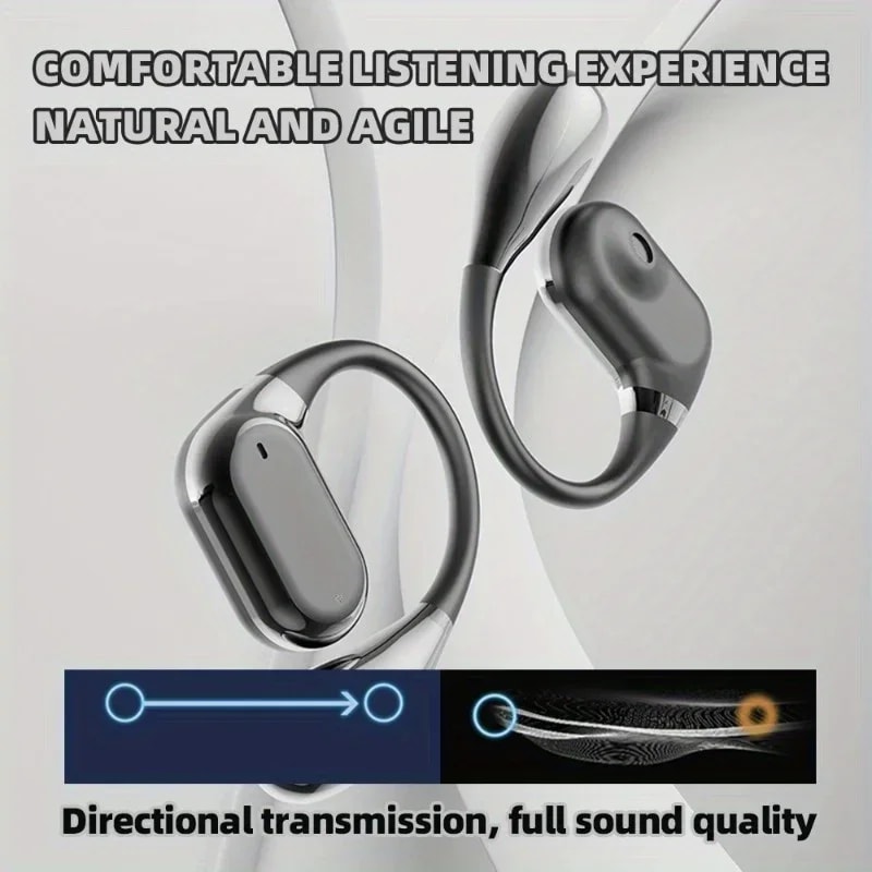 Wireless Sports Earbuds with Hook Ergonomic Silicone ENC Noise Cancelling Earphones with Mic