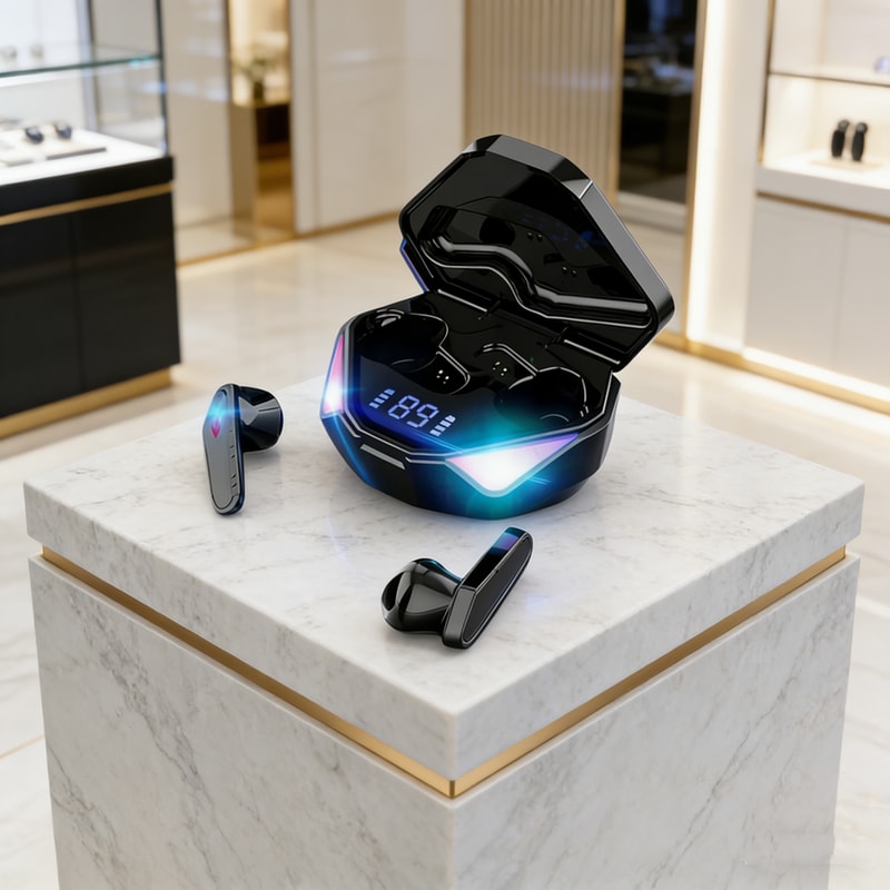 TWS Gaming Earbuds Stereo Wireless Bluetooth Earphones with Mic