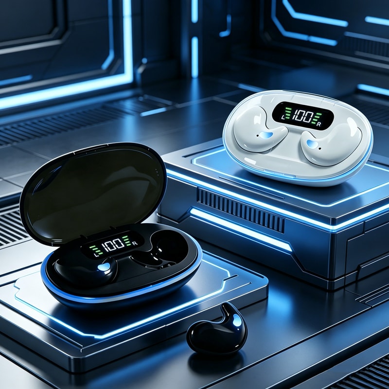 Mini TWS Wireless Bluetooth Earbuds Waterproof Sports Earphone with HD Stereo Touch Control Charging Case