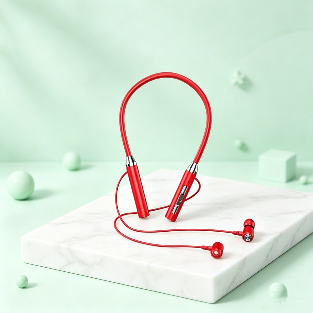 Bluetooth Neckband Headphones with Magnetic Sports Earbuds and Mic