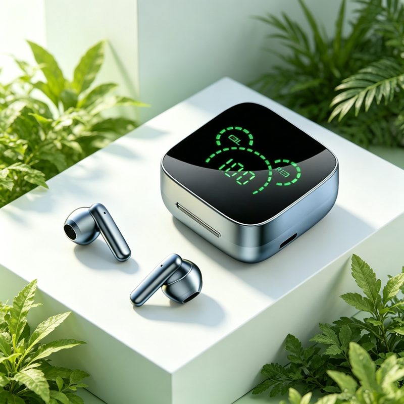 TWS Wireless Bluetooth Earphones with LED Display Waterproof Sport Earbuds
