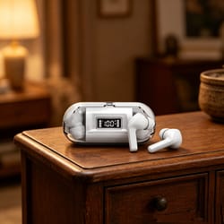 smart display tws wireless earbuds with bluetooth stereo sound and microphone