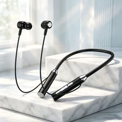 magnetic neckband bluetooth headphones with microphone for sports and running