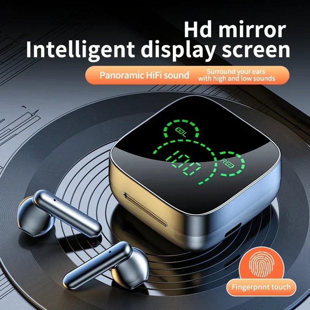 TWS Wireless Bluetooth Sport Earbuds with Stereo Sound and Smart LED Charging Case