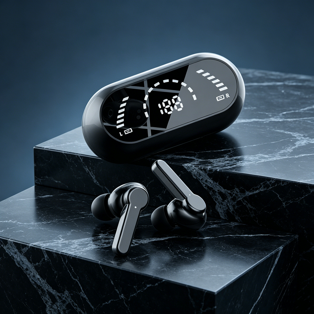 PulseAudio TWS Wireless Bluetooth Earphones Deep Bass Sports Earbuds with Noise Reduction & Touch Control