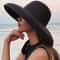 Aura Summer Wide Brim Straw Sun Hat Elegant Packable Beach Panama Hat For Women 0
