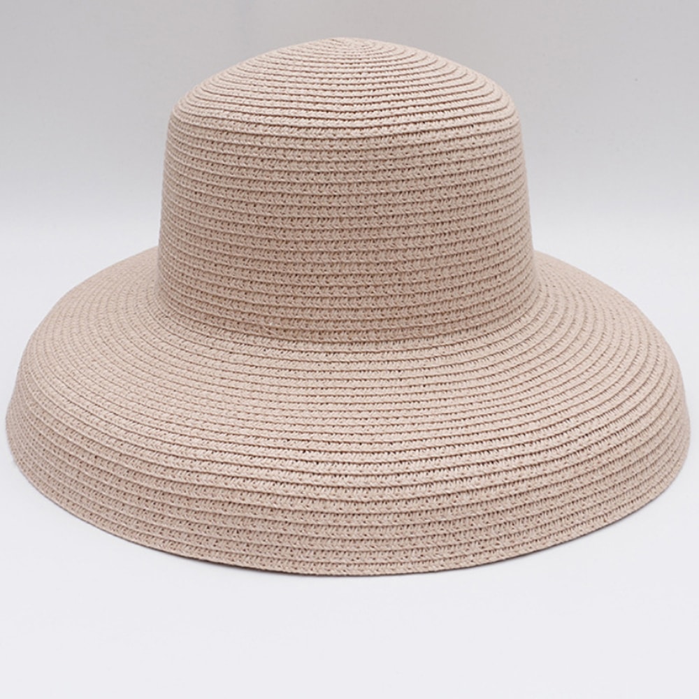 Aura Summer Wide Brim Straw Sun Hat Elegant Packable Beach Panama Hat For Women 3