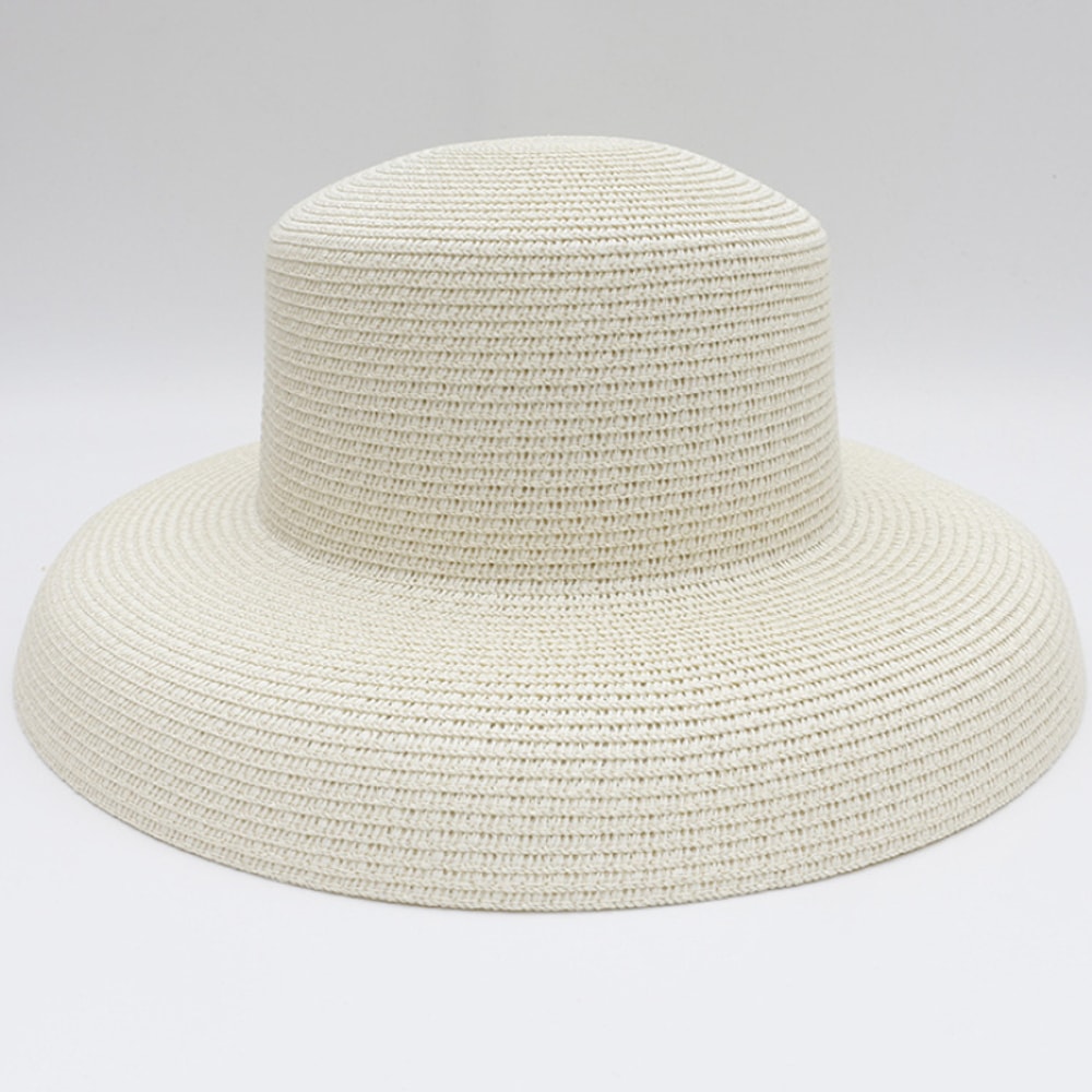 Aura Summer Wide Brim Straw Sun Hat Elegant Packable Beach Panama Hat For Women 5