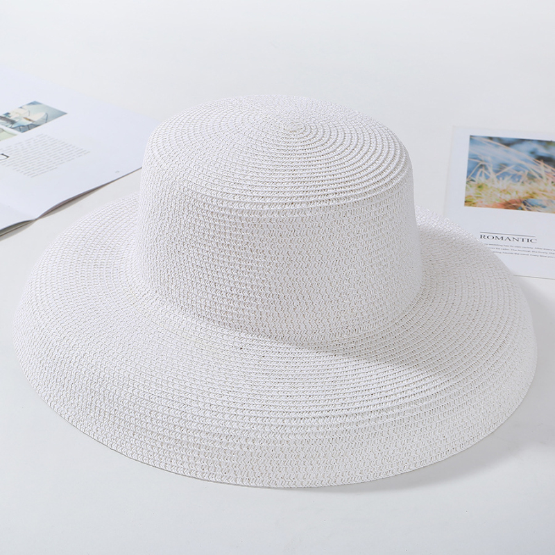 Aura Summer Wide Brim Straw Sun Hat Elegant Packable Beach Panama Hat For Women 7
