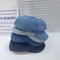Vintage Denim Octagonal Newsboy Cap For Women Chic Retro Casual Beret 1