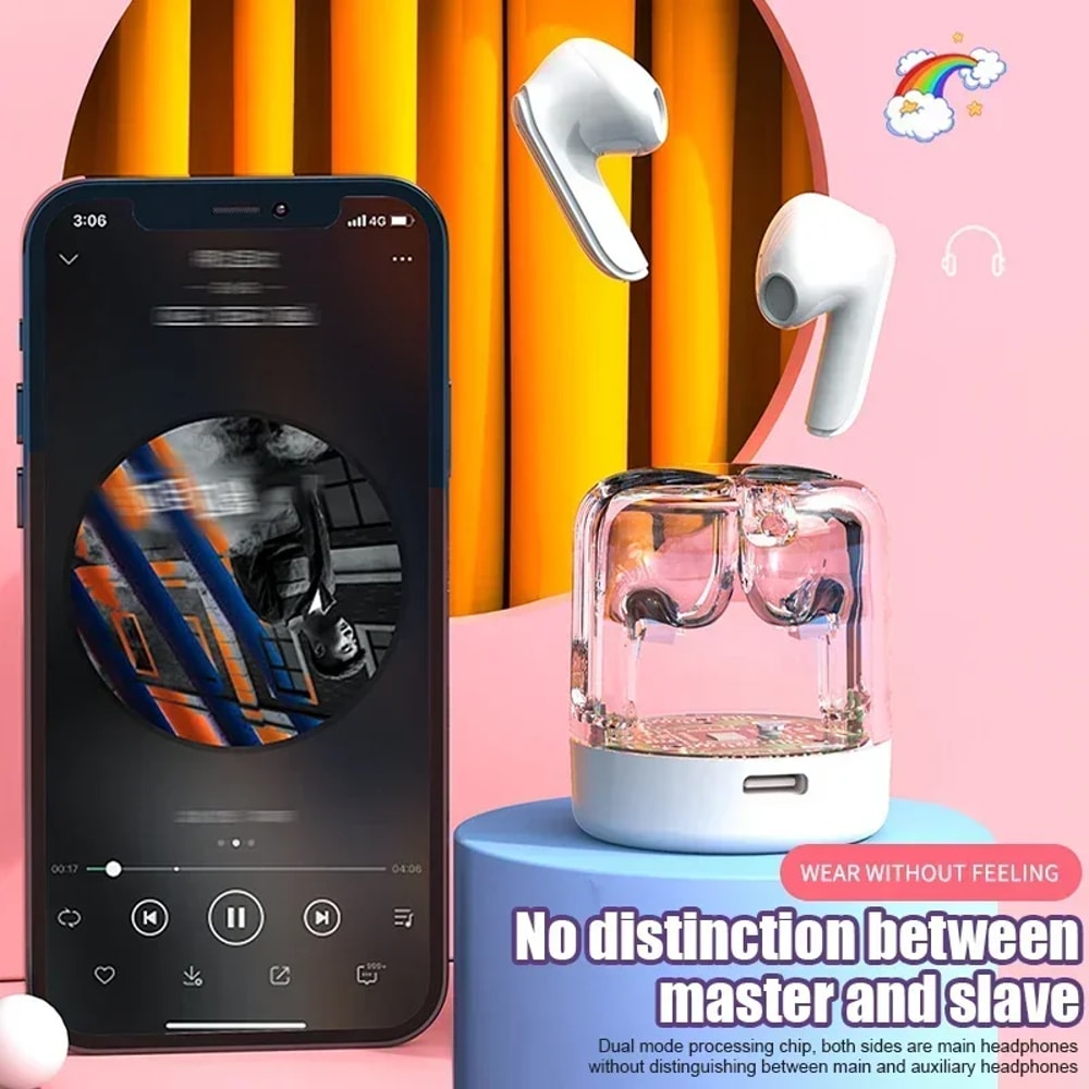 Lumorax Music Bucket Wireless Bluetooth Headphones with Dynamic Light Effects and In Ear Noise Cancelling