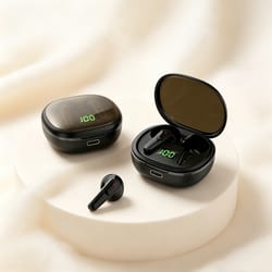 apex sound tws wireless sports earbuds with led display and gaming mode