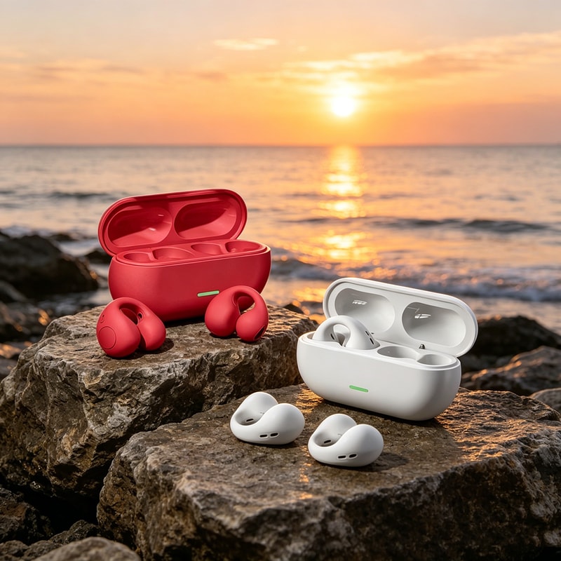 AeroFit TWS Open Ear Clip On Wireless Bluetooth Headphones
