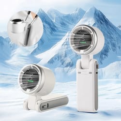 froststream pro portable handheld turbo fan high speed ice cooling personal fan with smart led display