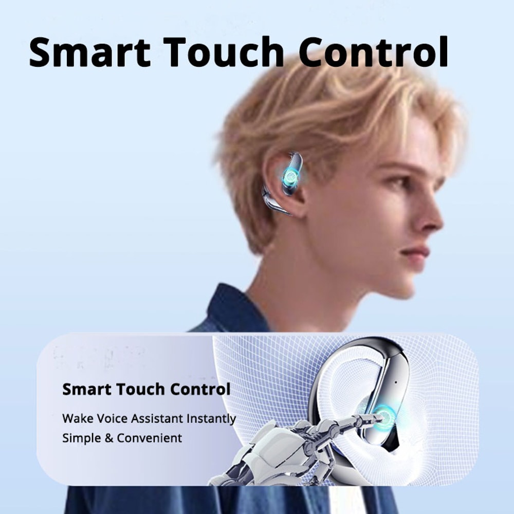 RunBeat Open Ear Wireless Headphones with AI Dual Mic and Deep Bass