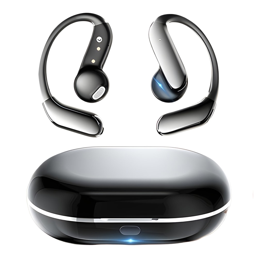 RunBeat Open Ear Wireless Headphones with AI Dual Mic and Deep Bass