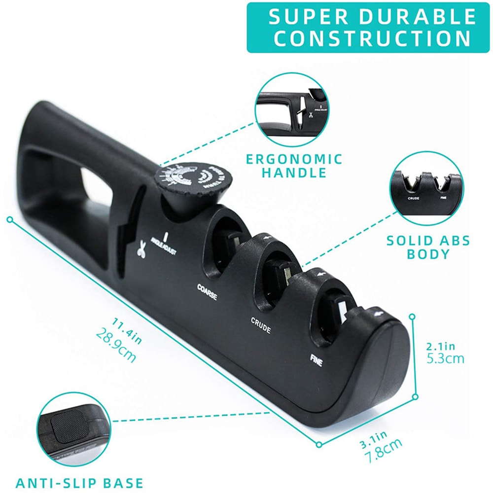 Professional Stage Adjustable Knife Sharpener Kitchen Knife & Scissors Whetstone Sharpening Tool
