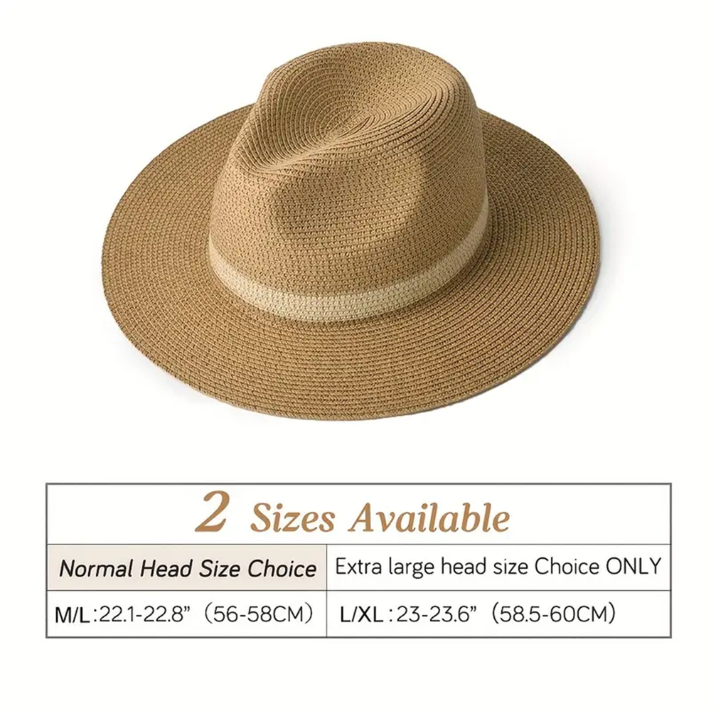 Wide Brim Panama UV Protection Hat For Beach Travel 1